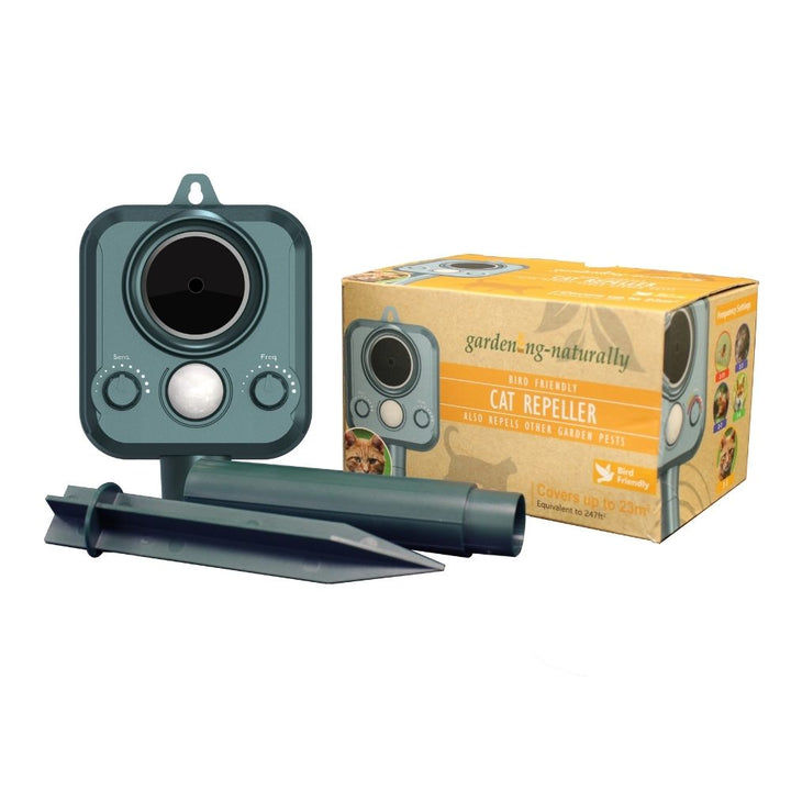 ultrasonic cat repellent and box
