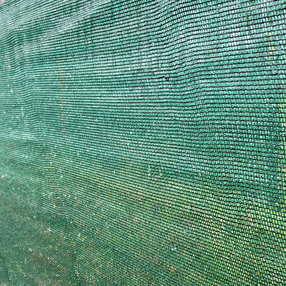 Close-up of green textured fabric
