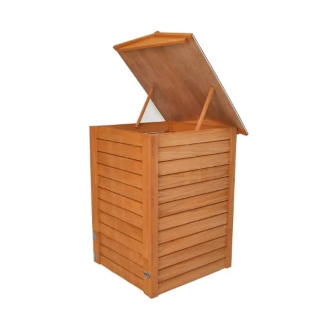 Wooden compost bin for outside