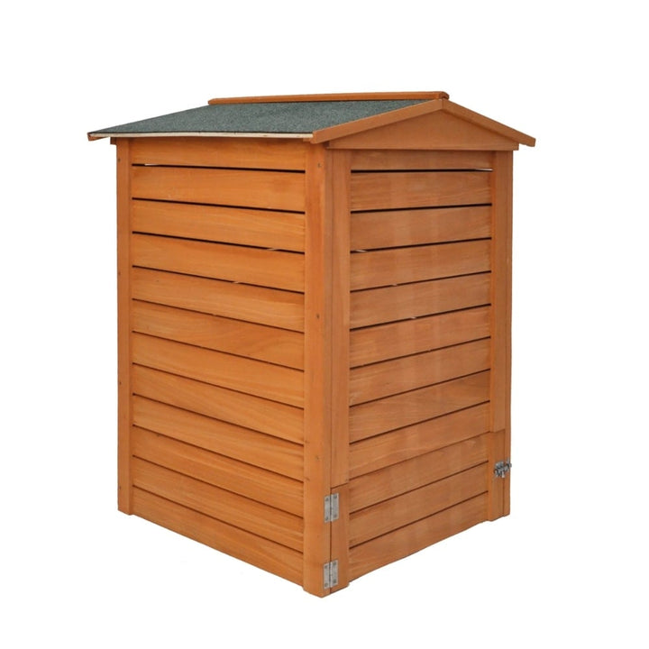 Wooden outdoor beehive compost bin
