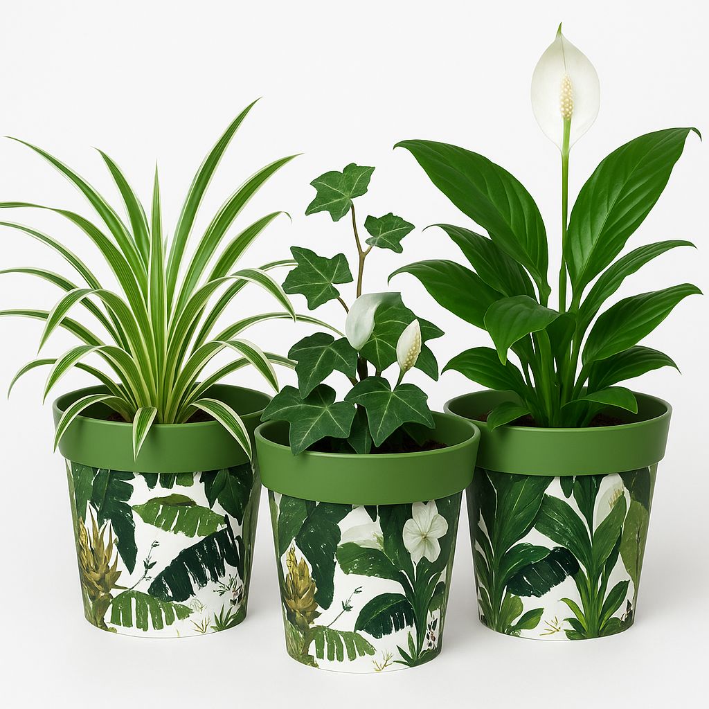 green unique Small Flower Pots