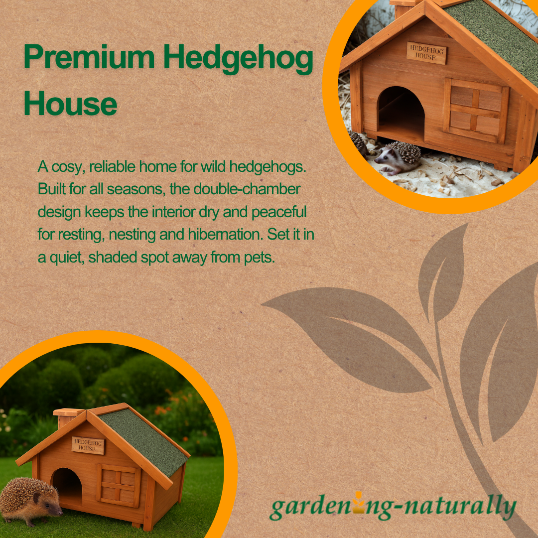 hedgehod house benefits and pictures of the hedgehog house in garden