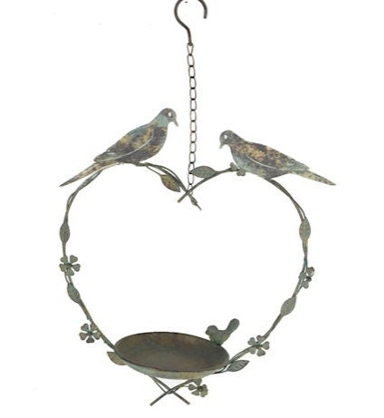 Heart and Dove Bird Feeder