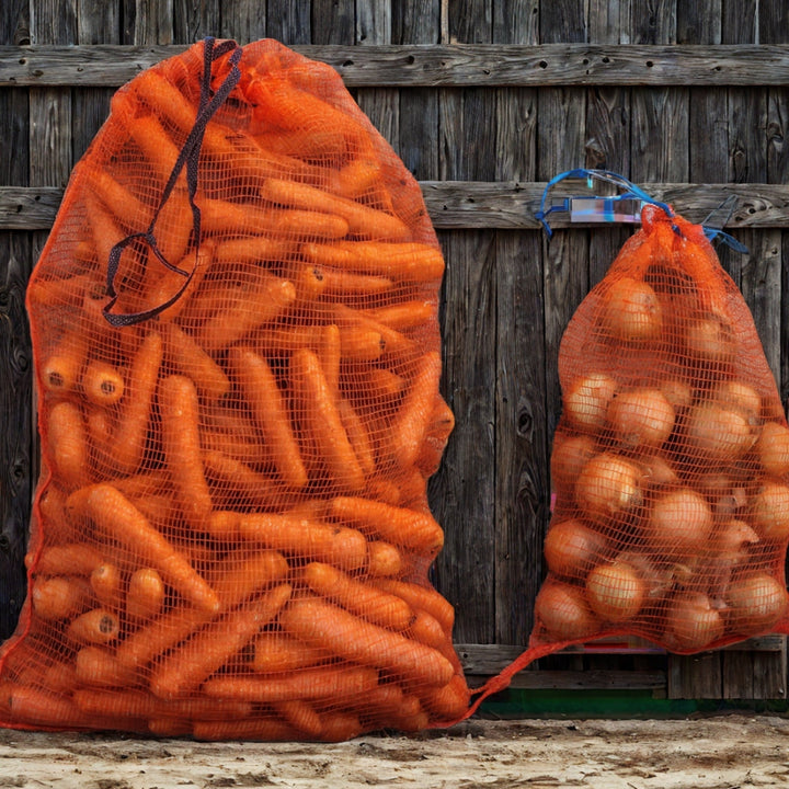 orange vegetable netting bags