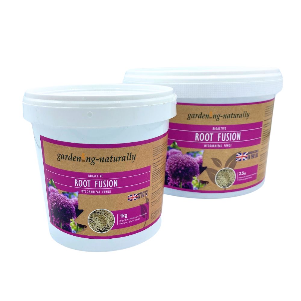 2 Tubs of Gardening Naturally root fusion for strong roots in plants