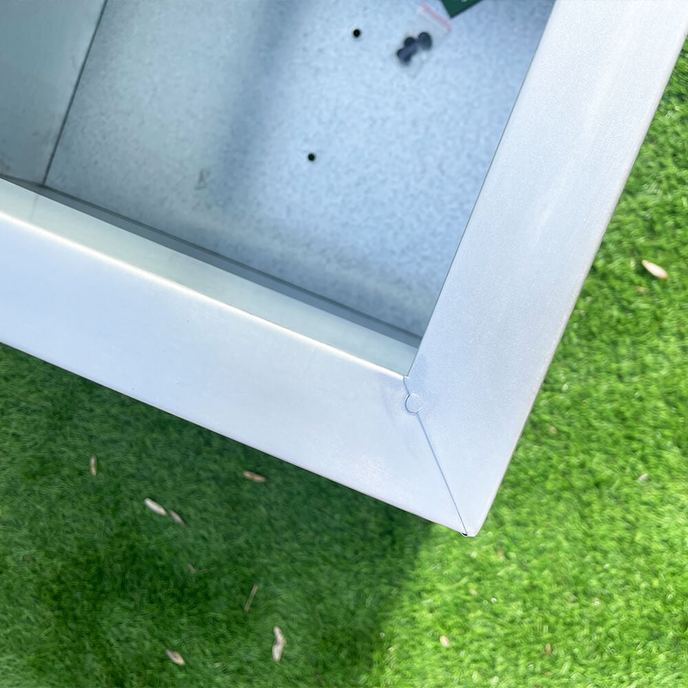 Silver Garden Planter inside