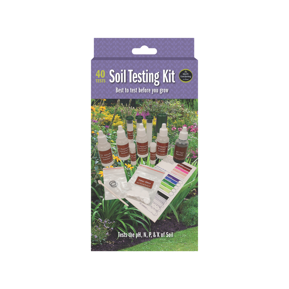 Soil Testing Kit, 40 Tests for pH, Nitrogen, Phosphorus & Potassium