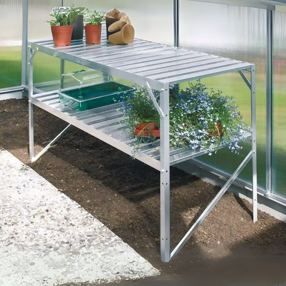 Aluminium Greenhouse Staging and Plant Shelving