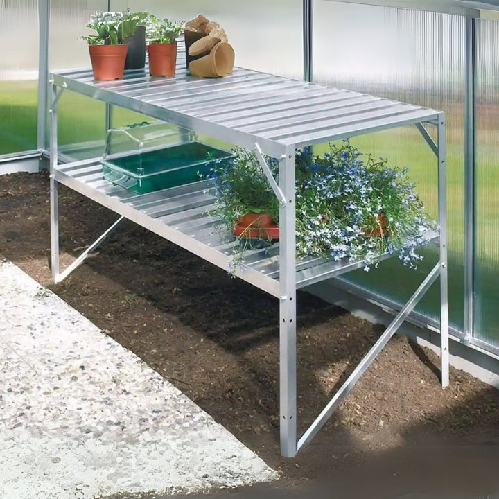 Aluminium Greenhouse Staging and Plant Shelving