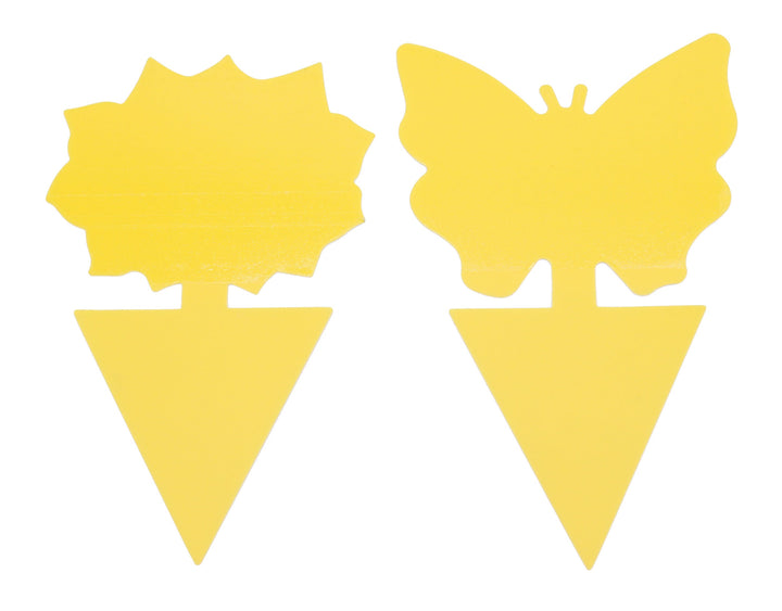Yellow butterfly-shaped earrings on a white background